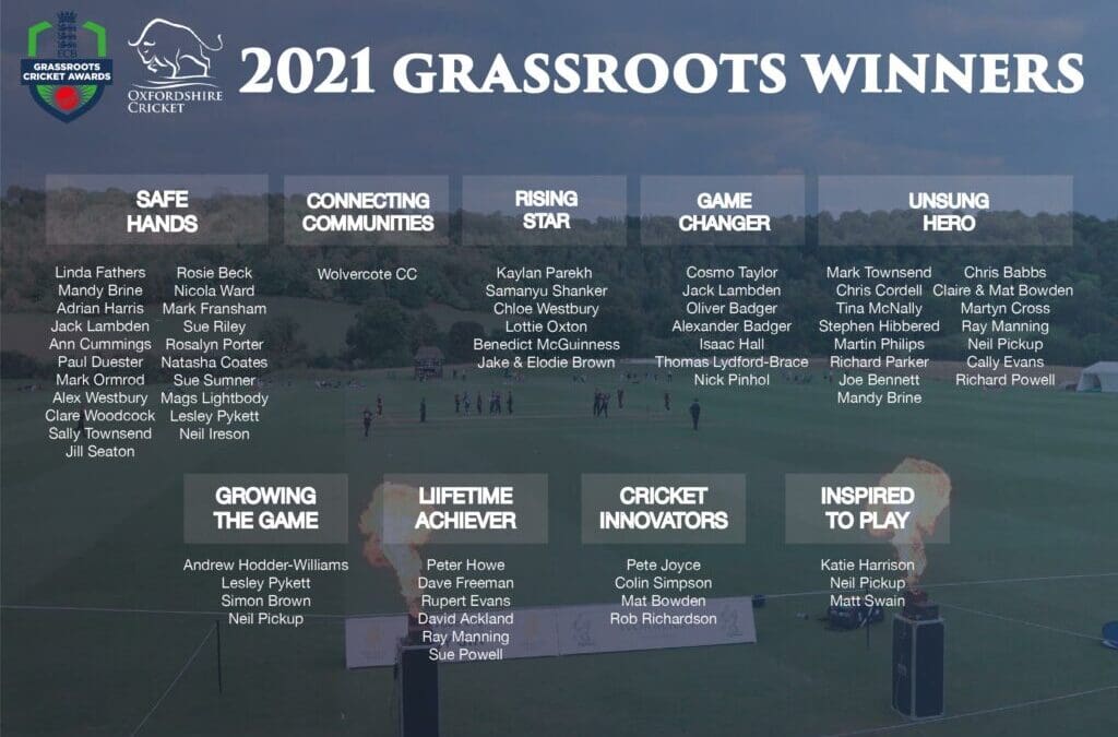 Oxfordshire 2021 Grassroots Winners