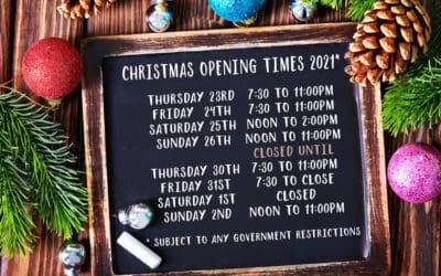 Christmas and New Year opening hours 2021